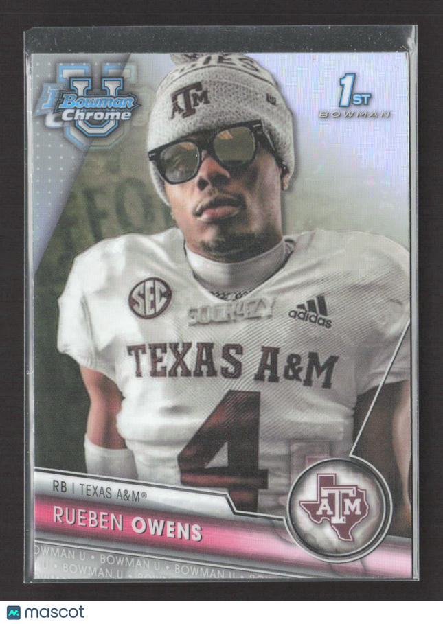 2023 Bowman Chrome University Rueben Owens #166 Refractor 1st Bowman