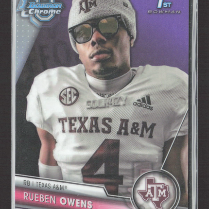 2023 Bowman Chrome University Rueben Owens #166 Purple 1st Bowman 223/399