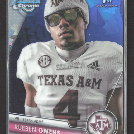 2023 Bowman Chrome University Rueben Owens #166 1st Bowman Sapphire