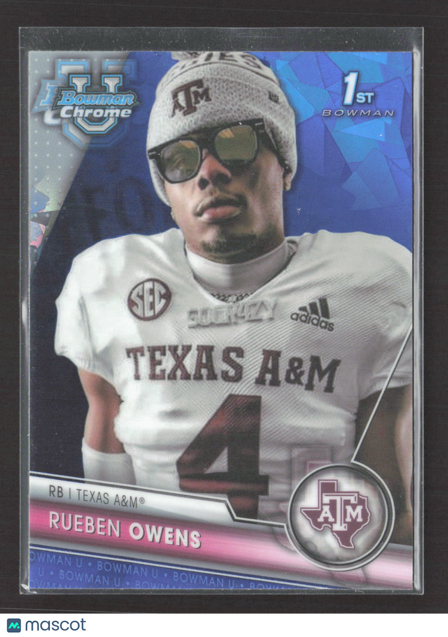 2023 Bowman Chrome University Rueben Owens #166 1st Bowman Sapphire