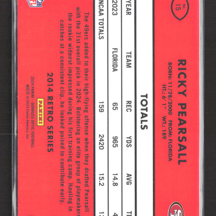 2024 Panini Donruss Optic 2014 Retro Series Ricky Pearsall #15