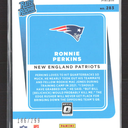 2021 Panini Donruss Optic Prizm Ronnie Perkins #283 Blue 186/299