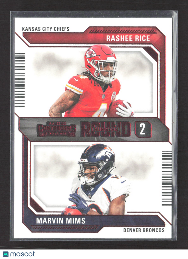 2023 Panini Contenders Football Round Numbers Marvin Mims Rashee Rice #12