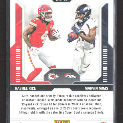 2023 Panini Contenders Football Round Numbers Marvin Mims Rashee Rice #12