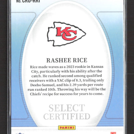 2024 Panini Select Select Certified Rashee Rice #CRO-RRI RC