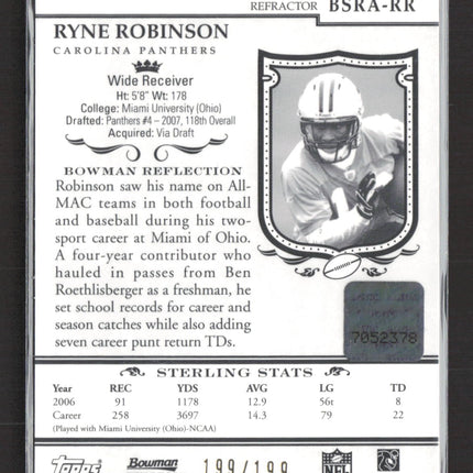2007 Bowman Sterling Ryne Robinson #BSRA-RR Refractor Auto