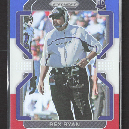 2021 Panini Prizm Football Rex Ryan #289 Red White Blue RC