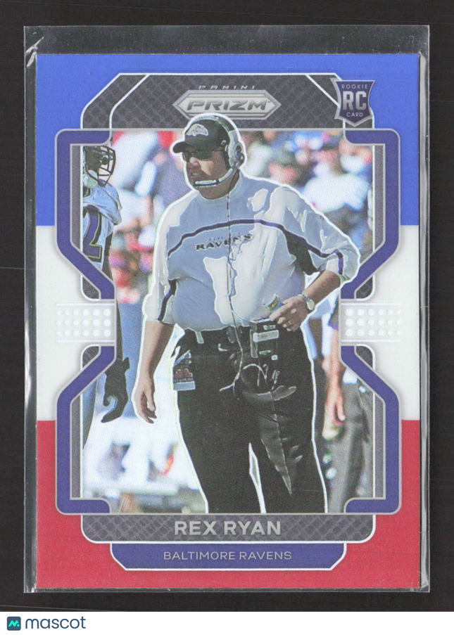 2021 Panini Prizm Football Rex Ryan #289 Red White Blue RC