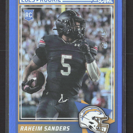 2025 Panini Score Raheim Sanders #45 Artist's Proof Blue 13/35
