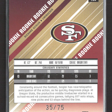 2004 Leaf Rookies & Stars Longevity True Blue Richard Seigler #186 /75