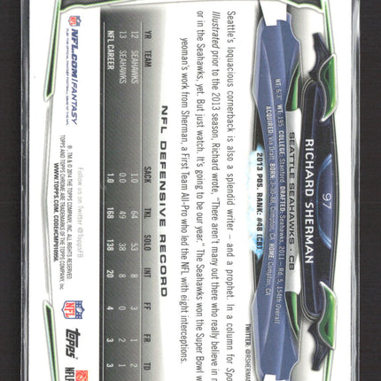 2011 Topps Chrome Richard Sherman #97 X-Fractor
