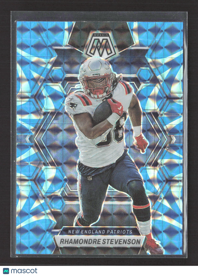 2023 Panini Mosaic Prizm Rhamondre Stevenson #161 Blue