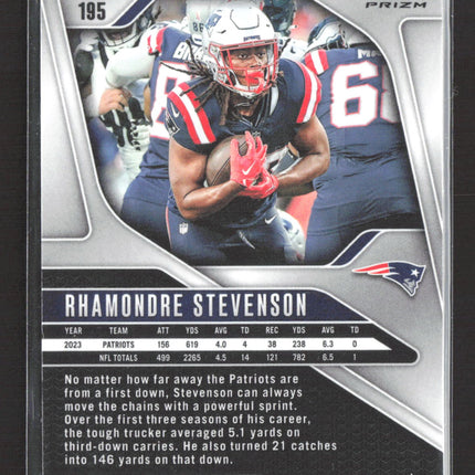 2024 Panini Prizm Rhamondre Stevenson #195