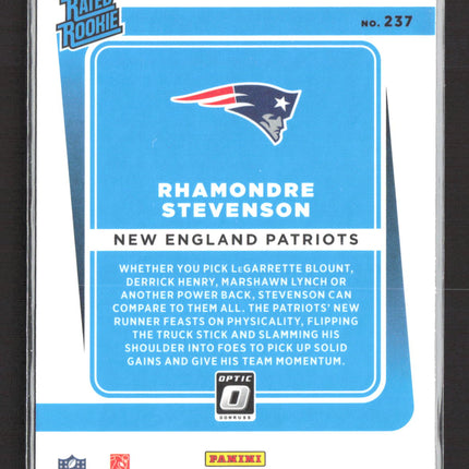 2021 Panini Donruss Optic Rhamondre Stevenson #237
