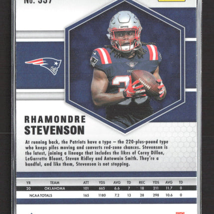 2021 Panini Mosaic Prizm Rhamondre Stevenson #337 RC