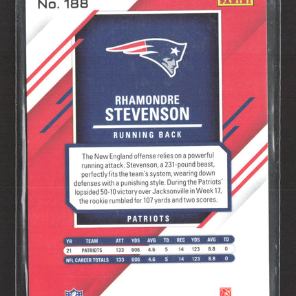 2022 Panini Donruss Elite Football Rhamondre Stevenson #188 Moxie RC 078/399