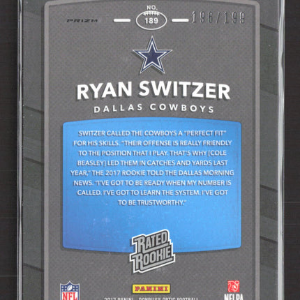2017 Panini Donruss Optic Ryan Switzer #189 Blue Orange 196/199