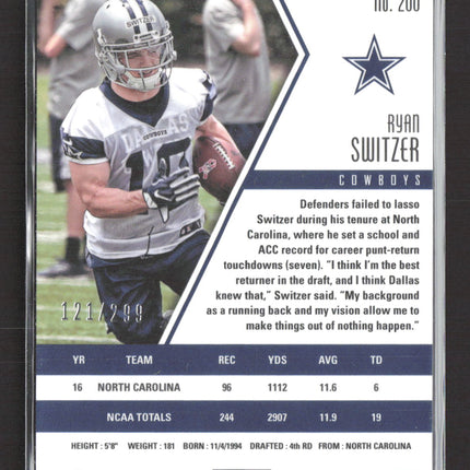 2017 Panini Phoenix Ryan Switzer #200 RC 121/299