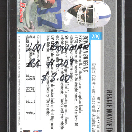 2001 Bowman Reggie Wayne #209