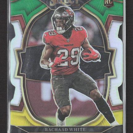 2022 Panini Select Prizm Concourse Rachaad White #27 Yellow Green