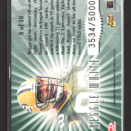 1998 Leaf Rookies & Stars Standing Ovations Reggie White #8 of 10 3534/5000