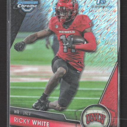 2023 Bowman Chrome University Ricky White #188 RayWave