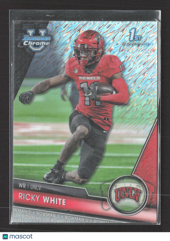 2023 Bowman Chrome University Ricky White #188 RayWave
