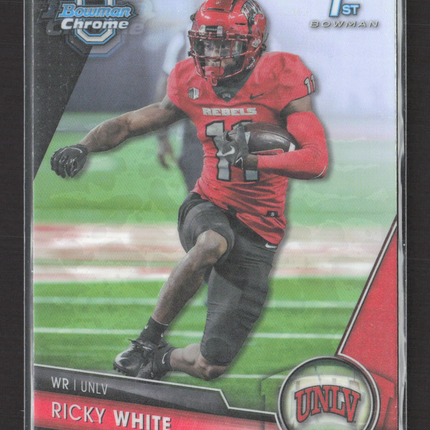 2023 Bowman Chrome University Ricky White #188 Refractor 1st Bowman