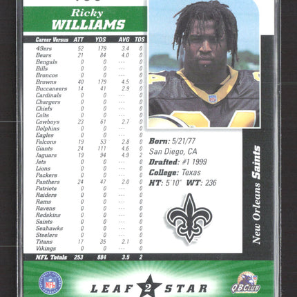 2000 Leaf Certified Ricky Williams #133