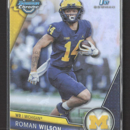2023 Bowman Chrome University Roman Wilson #169 Refractor 1st Bowman