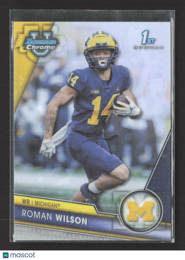 2023 Bowman Chrome University Roman Wilson #169 Refractor 1st Bowman