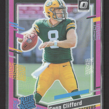 2023 Panini Donruss Optic Prizm Sean Clifford #338 Pink