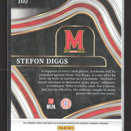 2022 Panini Select Draft Picks Field Level Stefon Diggs #160 Silver Prizm