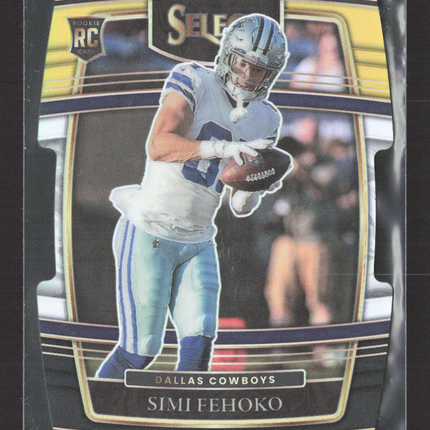 2022 Panini Select Prizm Concourse Simi Fehoko #83 RC Yellow Black