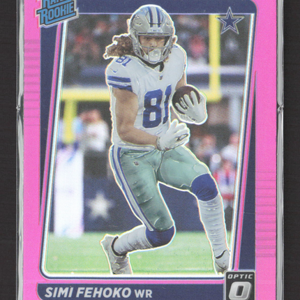 2021 Panini Donruss Optic Prizm Simi Fehoko #P-292 Pink