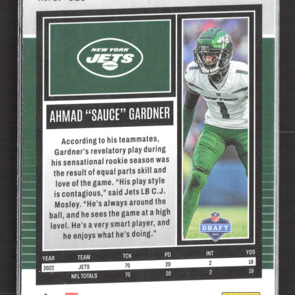 2023 Panini Chronicles Score Football Ahmad "Sauce" Gardner #SP-325