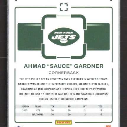2023 Panini Chronicles Photogenic Ahmad "Sauce" Gardner #PH-33 RC