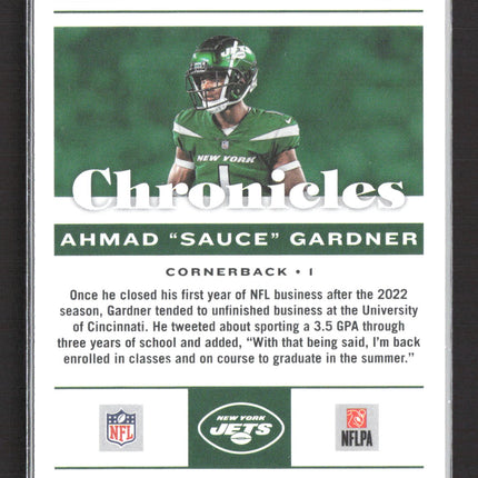 2023 Panini Chronicles Ahmad "Sauce" Gardner #38 RC