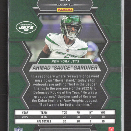 2023 Panini Mosaic Ahmad "Sauce" Gardner #78 Blue Reactive