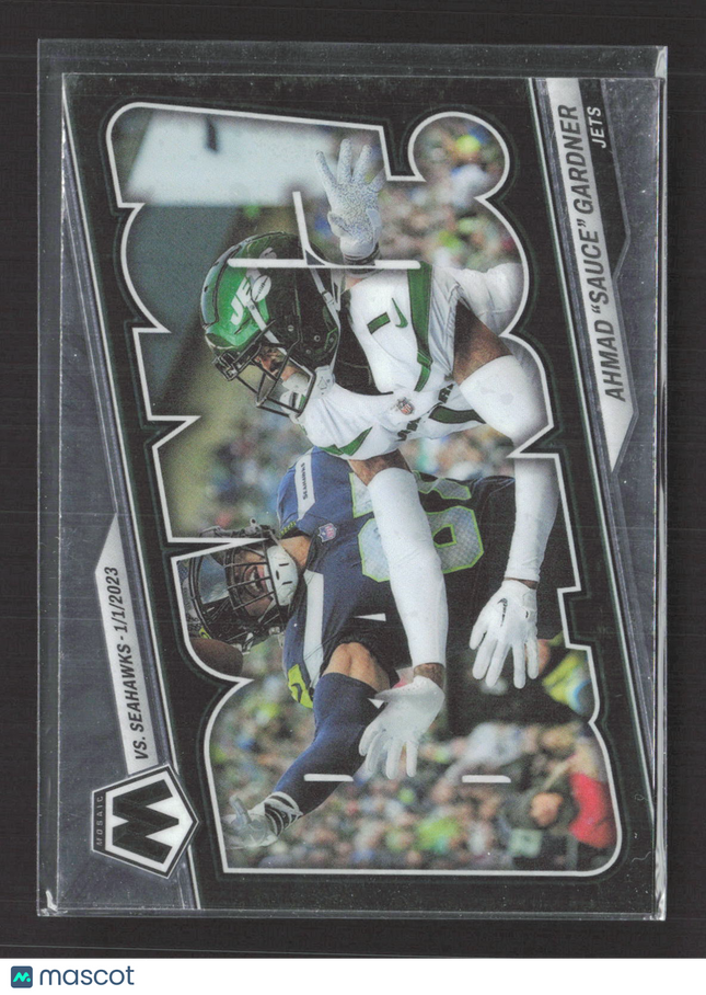 2023 Panini Mosaic Bang! Ahmad "Sauce" Gardner #B-AHM Base