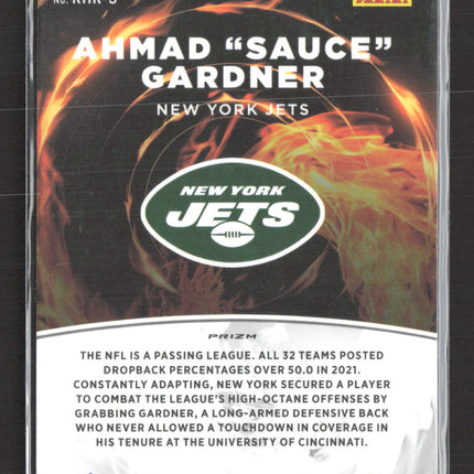 2023 Donruss Optic Prizm Red-Hot Rookies Ahmad "Sauce" Gardner #RHR-9 Holo
