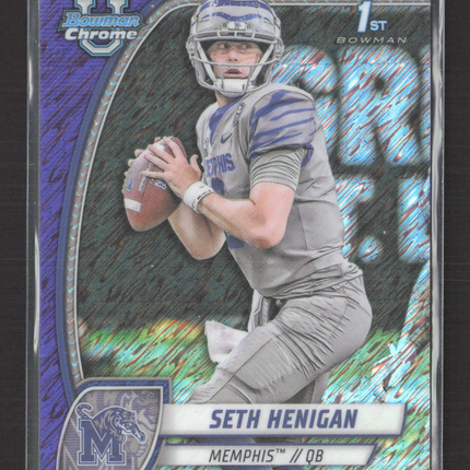 2024 Bowman Chrome University Seth Henigan #162 Purple Shimmer