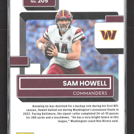 2023 Panini Donruss Optic Sam Howell #205 Pink