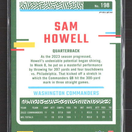 2023 Panini Donruss Optic Sam Howell #198 Holo