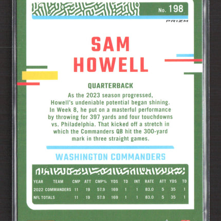 2023 Panini Donruss Optic Prizm Sam Howell #198 Jazz