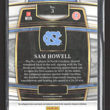 2022 Panini Select Draft Picks Concourse Sam Howell #3 RC