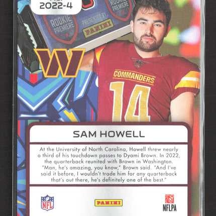 2022 Panini Certified Football Sam Howell #2022-4 RC