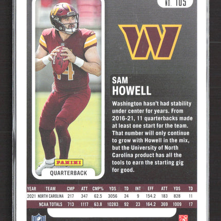 2022 Panini Absolute Football Sam Howell #105 RC