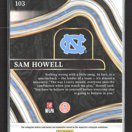 2022 Panini Select Draft Picks Sam Howell #103 Field Level RC