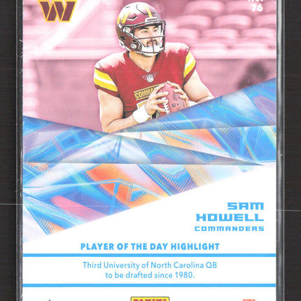 2022 Panini Player of the Day Sam Howell #76